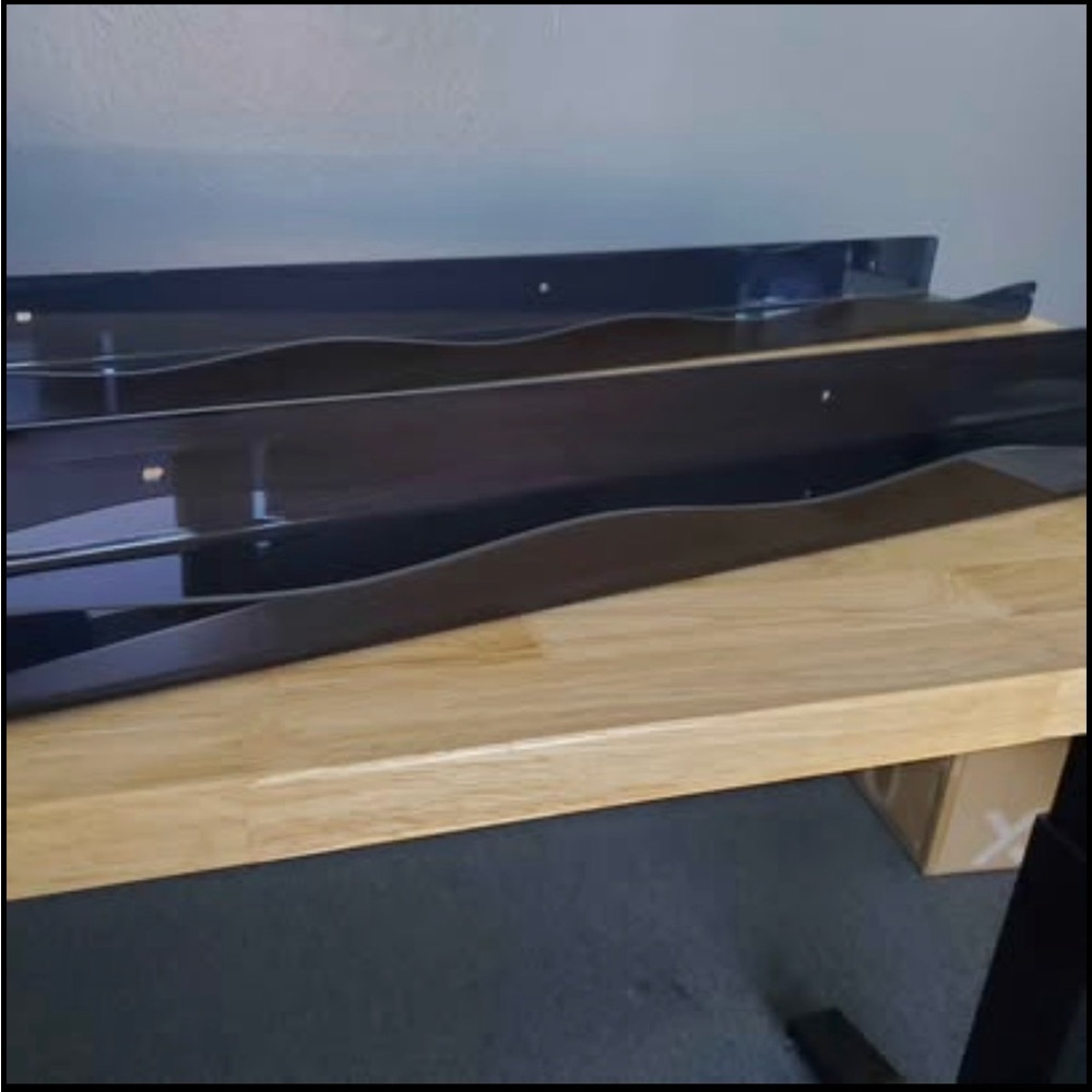 New Set of 2 Black Acrylic Shelves - Picture 3 of 4